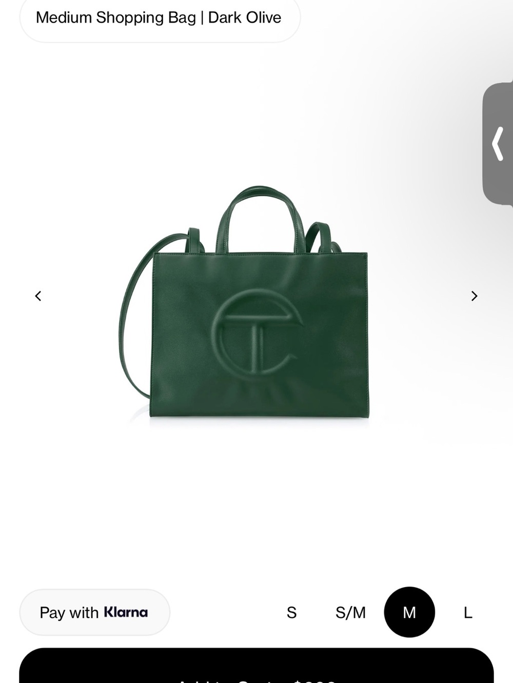 Telfar Dark Olive Medium Shopping Tote